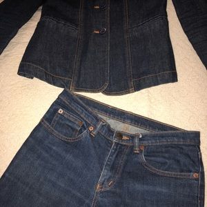 High quality DENIM blazer and pant set